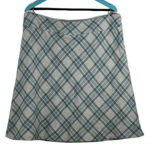 Talbots Wool Blend Plaid Skirt 18